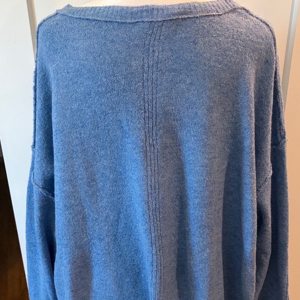 NWT Time & Tru Womens Blue Crewneck Sweater Size L Beautiful Blue Warm - Picture 8 of 14